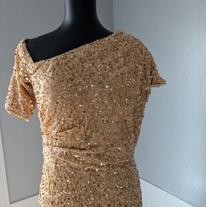Glamorous Gold Sequin Maxi Dress